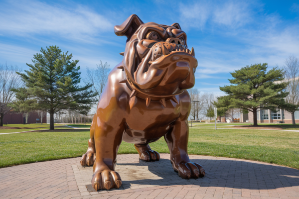 bowie state university bulldog statue