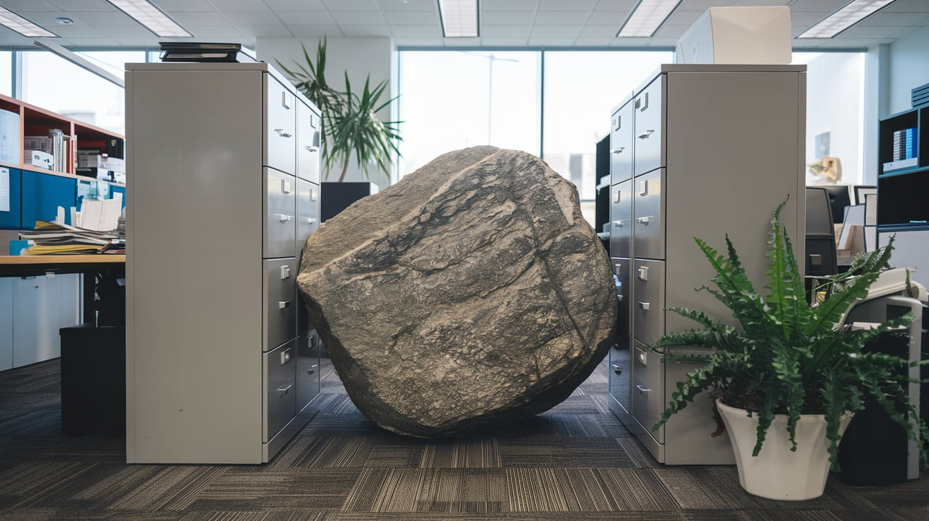 Abiotic Factor Stuck In Office Blocked By Filing Cabinet​