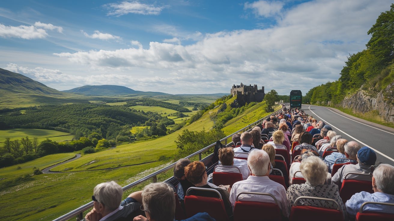 Travelby Bus to Duncarron From Edinburgh Scotland