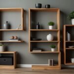 diy wooden contraption shelving with levers to open