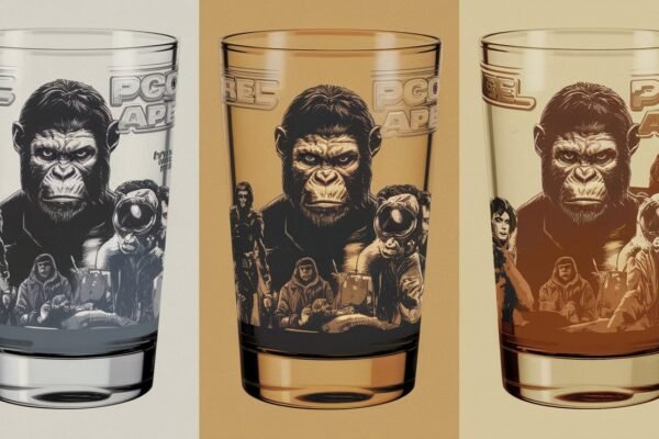 planet of the apes drinking glasses 1970s​