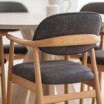 aberll solid wood upholstered dining chairs​