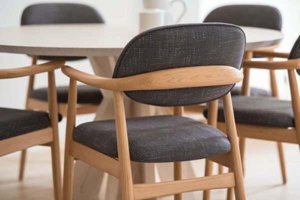 aberll solid wood upholstered dining chairs​