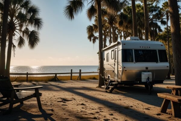 overflow camping hunting island campground sc