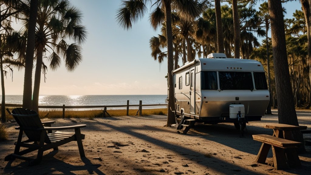 overflow camping hunting island campground sc